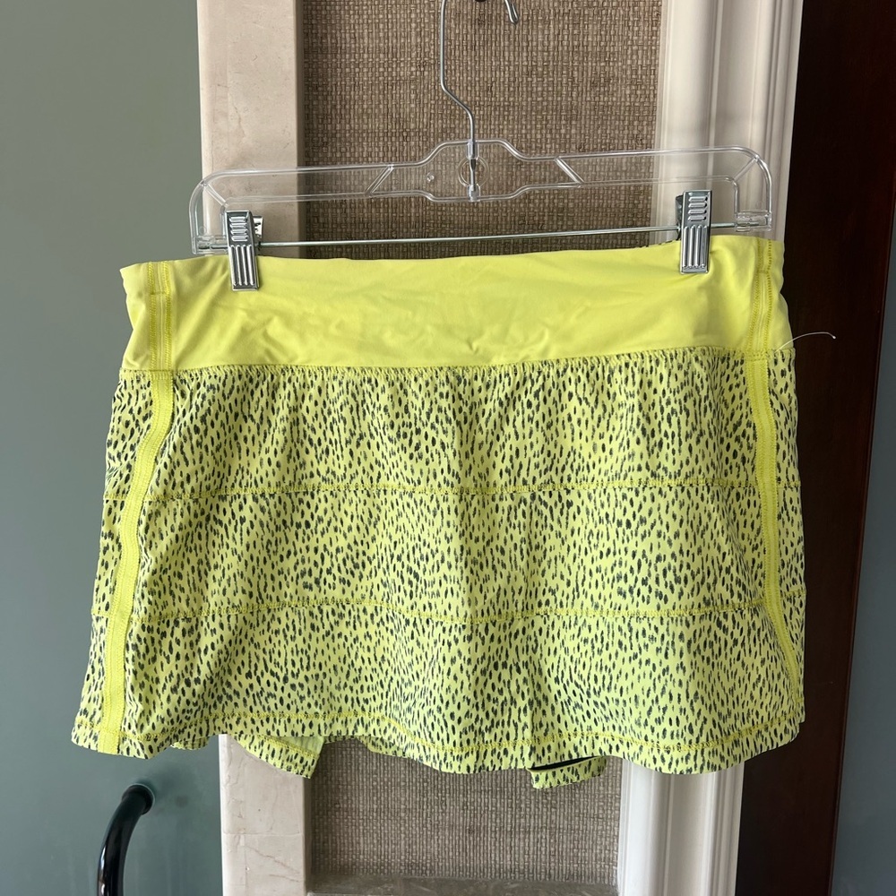 Lululemon Yellow Patterned Women's Skirt